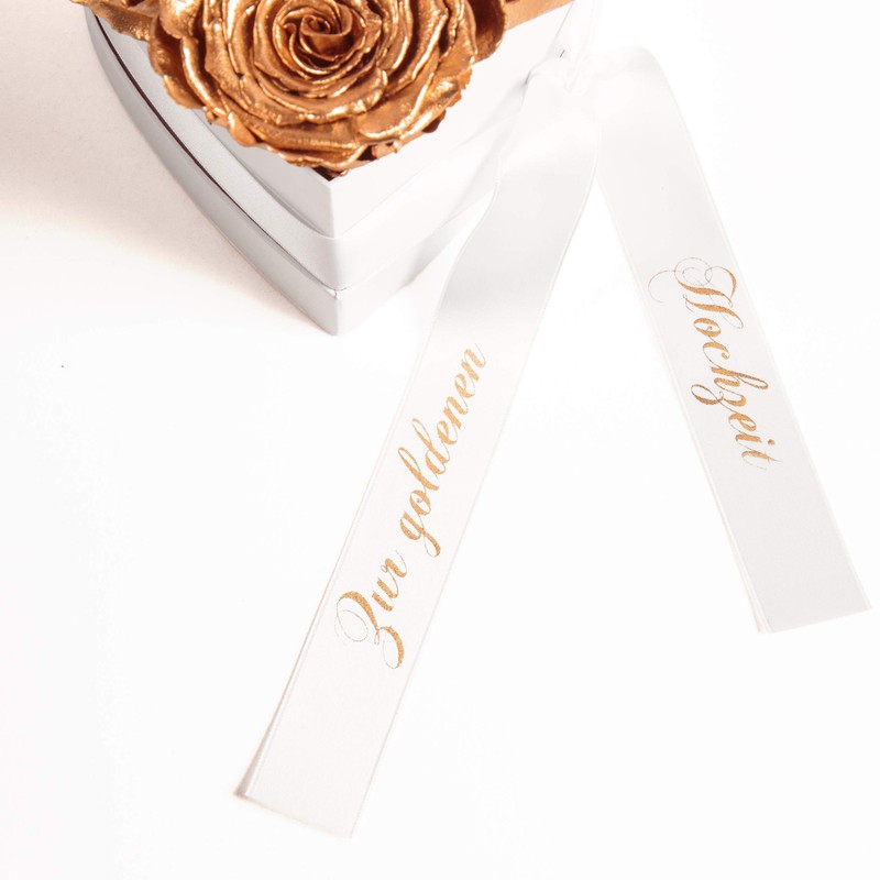 ROSEMARIE SCHULZ Heidelberg Infinity Rose Box Heart Shape Gold Wedding