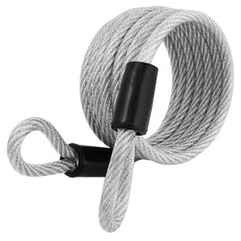 Master Lock 65D Self-Coiling Cable with Looped Ends, 6-Foot, 1/4-inch Diameter, silver