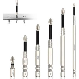 6pc High Magnetic Screwdriver Drill Bit Set, 2025 New Anti Slip Magnetic Electric Screwdriver Set Alloy Steel for Impact Driver, Upgrade Strong Magnetic Durability Screwdriver Drill Bit Set