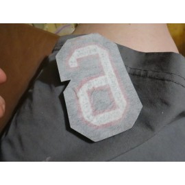 Unbranded White Red Black Chenille Number # 6 PATCH Iron-on School Letterman