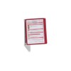 Durable Wand-Sichttafelsystem (Vario Wall 5, mit 5 Sichttafeln A4) rot,