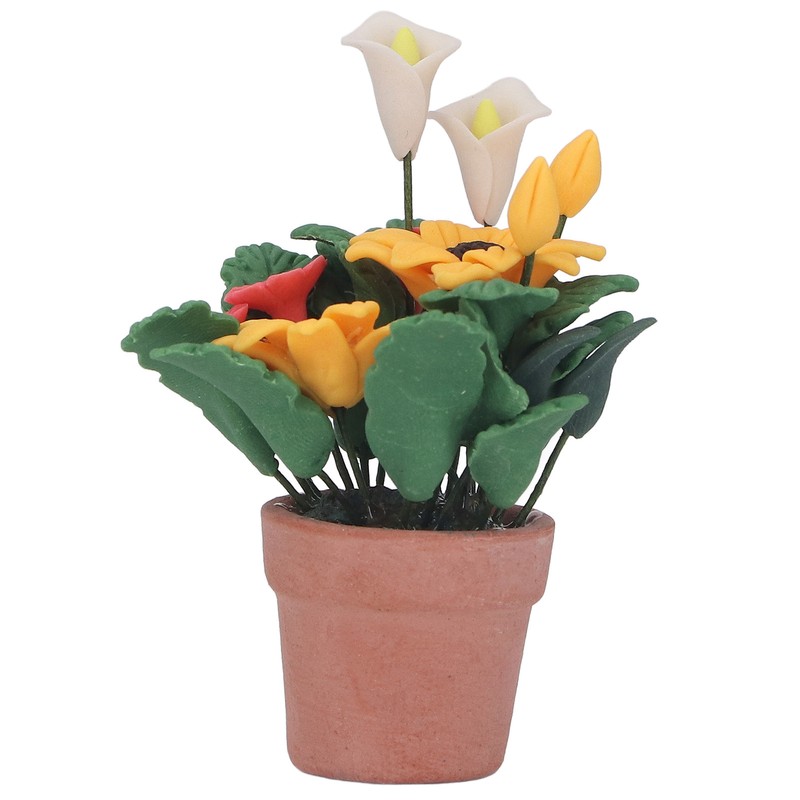 1:12 Miniature Dollhouse Plants Hand Crafted High Simulation Mini Potted