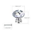 MroMax 5Pcs Crystal Zinc Alloy Cabinet Knobs 30mm Diamond Shape