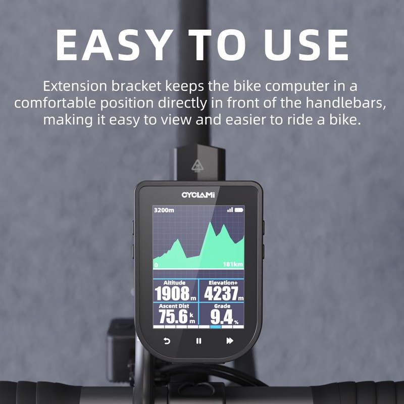 CYCLAMI M6 Front Bike Mount for Garmin, iGPSPORT, XOSS, CooSpo,