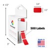 ChromaLabel 0.50 x 0.75 Inch Permanent Color Code Rectangle Labels,
