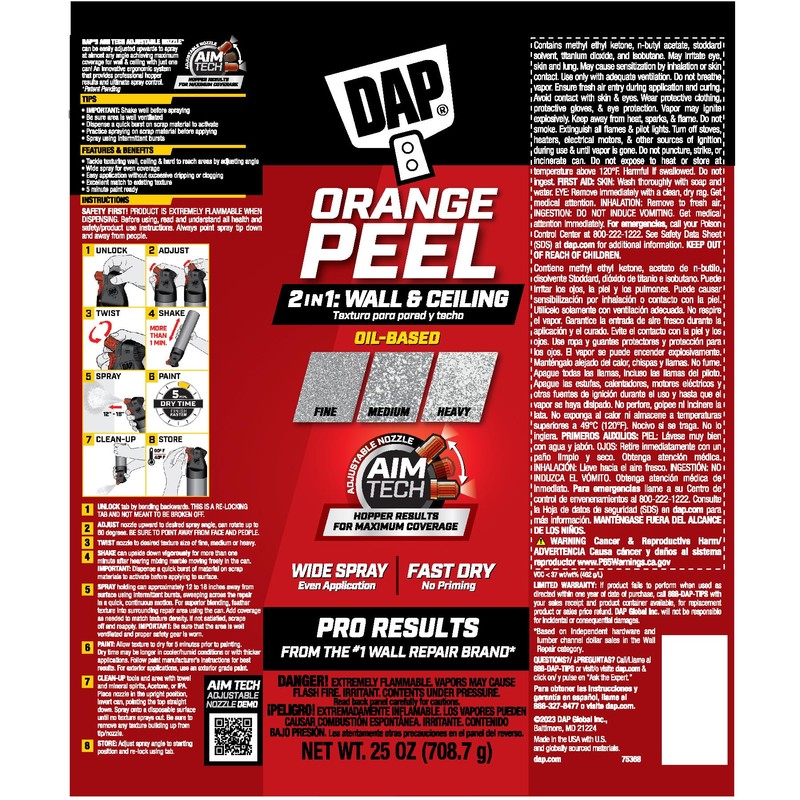 DAP Spray Texture Orange Peel Oil Based 2n1 Wall &