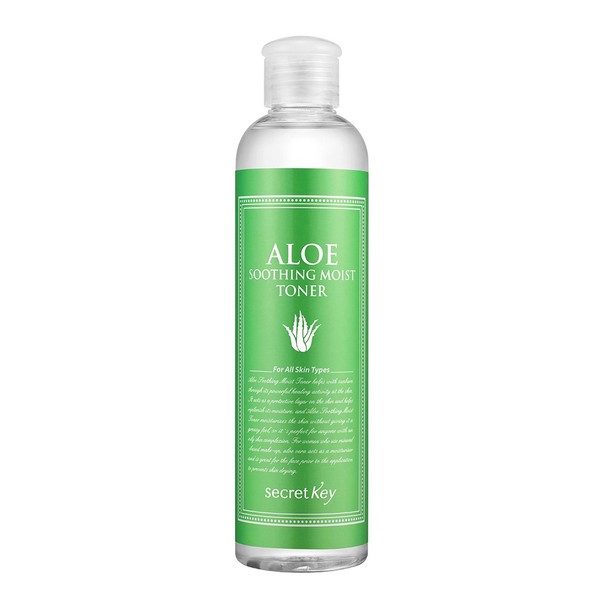 [SECRET KEY] Aloe Soothing Moist Toner 8.39 fl.oz. (248ml) - Hypoallergenic Moisturizing and Soothing Toner for Sensitive Skin, Hydrating Post-Cleanse Boost, Delivers Skin Refresh