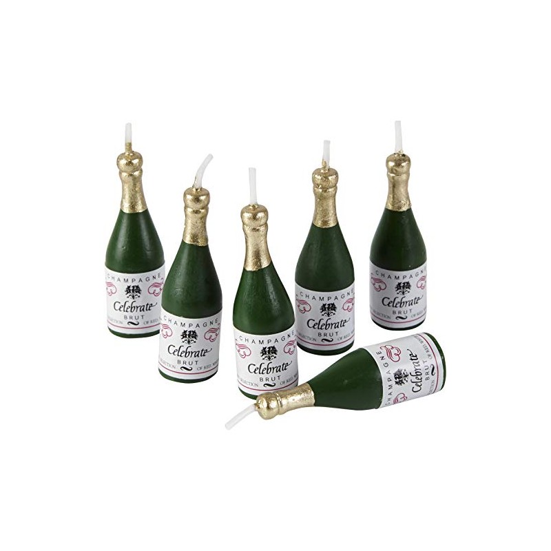 Wilton Champagne Bottle Candles For Cake Decorations, Birthday Candles With