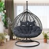 ANMINY 2-Seater Hanging Egg Chair Cushion Thickened 6.3Inch Waterproof Anti-UV