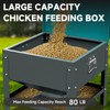 Automatic Metal Chicken Feeder,80lb Large Capacity Portable Gravity Chicken Feeder