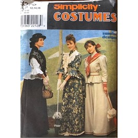 Simplicity 8375 Misses' Edwardian Style with Bustle Costume Sewing Pattern Size P (12-14-16)