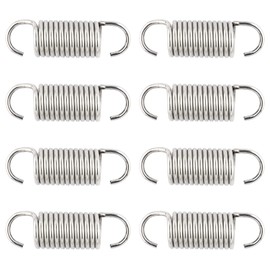 GNPADR 2-1/2 inch Stainless Steel Furniture Replacement Springs for Recliner Sofa Bed Rollaway Bed Trundle Bed White- Set of 8