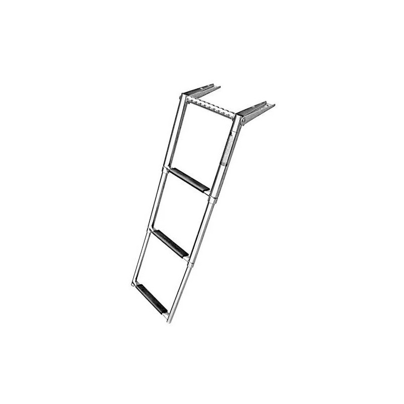 Amarine Made 3 Steps Folding Boat Ladder Telescoping Swim Boat