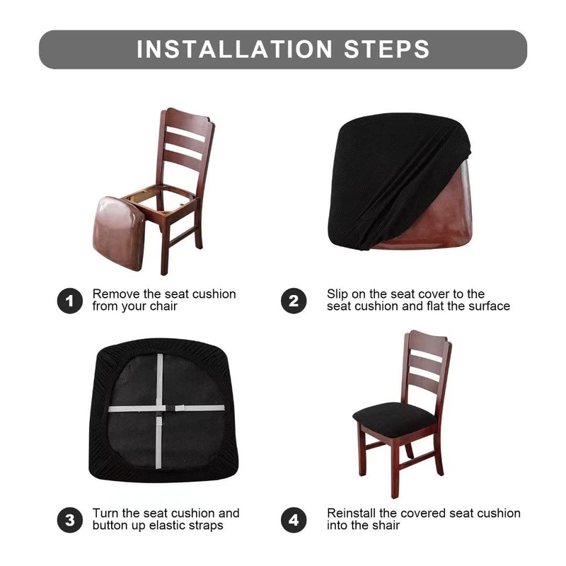 Genina Seat Covers for Dining Chairs Cover 100% Waterproof Dining
