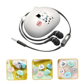 LABRIMP Adorable Portable Wired Earbuds with Microphone Durable in Ear Headphones for Compatibility with and More Lightweight HiFi Stereo Sound for Go