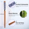 GLAMFIELDS Bamboo Chopsticks Reusable Japanese Style Lightweight 5 Pairs Ramen