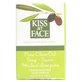 Kiss My Face Soap, Pure Olive Oil, Fragrance Free - 8 oz (Pack of 4)