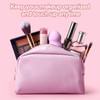 sourcing map PU Leather Square Makeup Bag, Waterproof Cosmetic Organizer