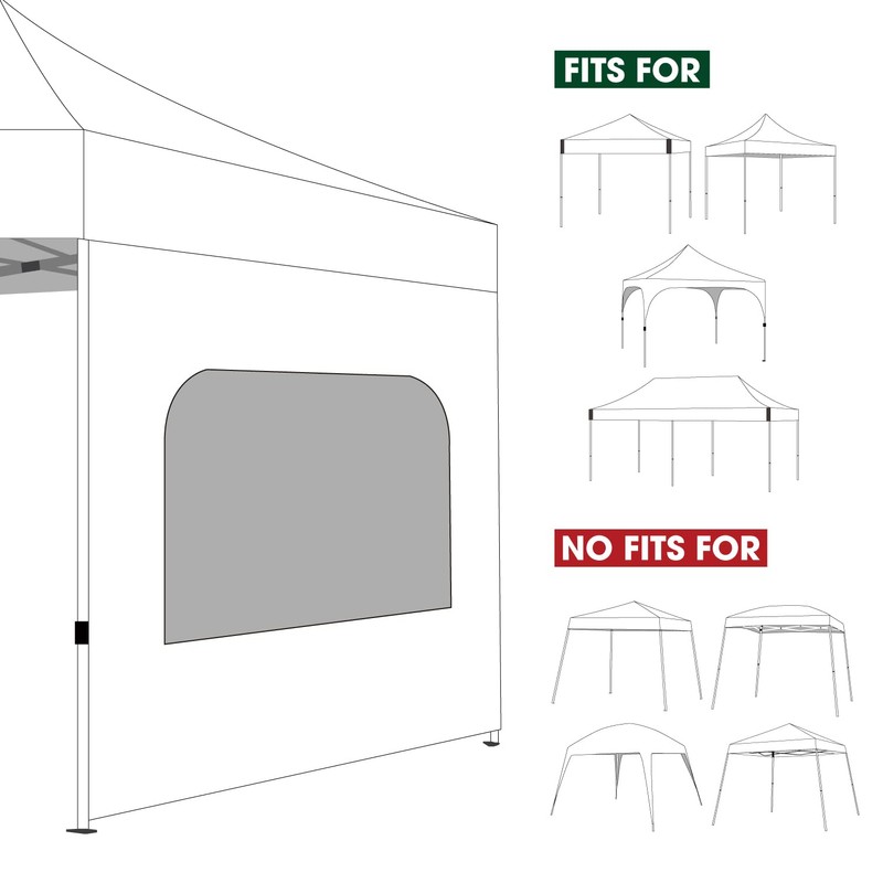 COOSHADE Instant Canopy SunWall 10x10 Canopy SideWall for Pop up