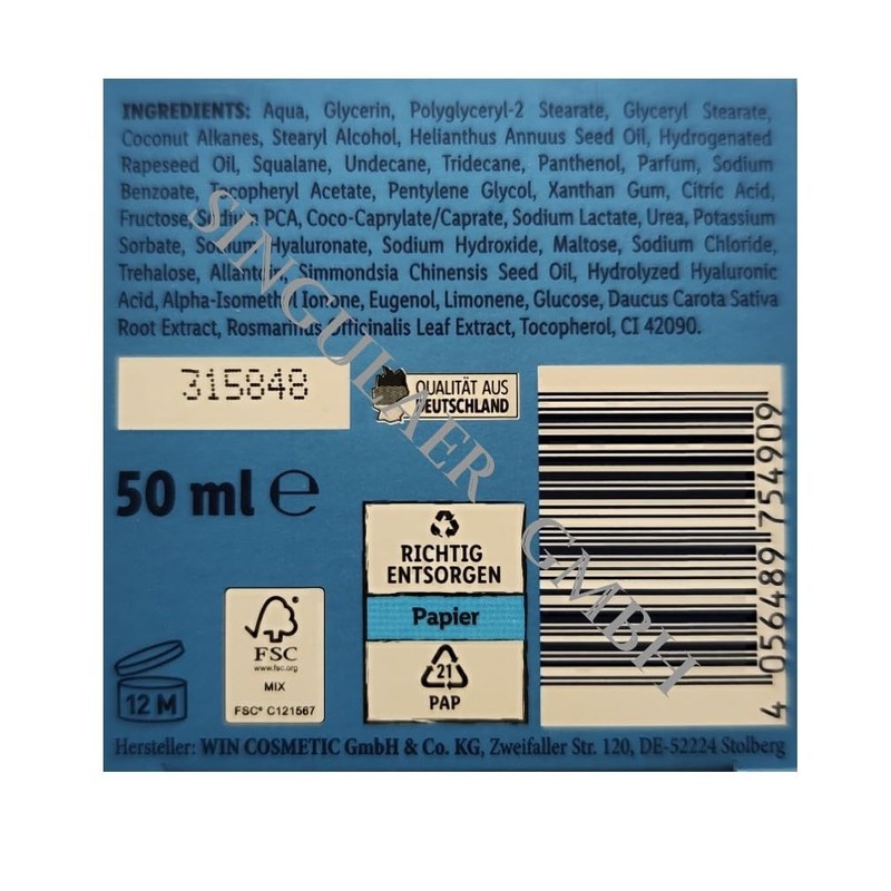 Cien Hydra Intense Triple Hyaluronic Day Cream Gel 1 x