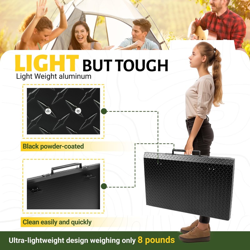HECASA Black Outdoor 36” Griddle Grill Hard Cover Lid with