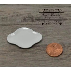 SMA 1:12 Dollhouse Miniature Large White Ceramic Platter BD B229