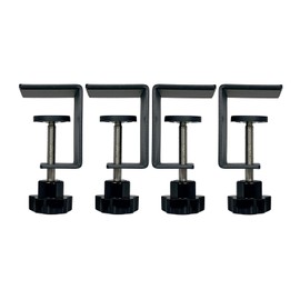 JSFURN Heavy Duty Metal C-Clamps for Woodworking, Table Saw Fence Clamps with Protective Pad, 4 Pack for Fixed Acrylic Sheets, Glass, Wood