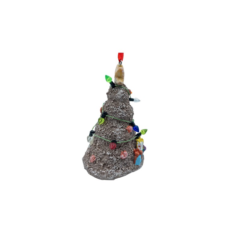 Sand Christmas Tree Tropical Beach Ornament with Lights