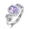 Lotus Flower Rings for Women Sterling Silver Lotus Birthstone Ring