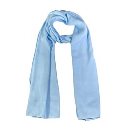 WESTEND CHOICE Ladies Scarves Women Large Crepe Rayon Scarf Shawl Head Scarf Stole Neck Wrap women's scarves & wraps 180x65 cm (Light blue)