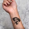 4 x 'Girl With Parasol' Temporary Tattoos - Water Resistant,