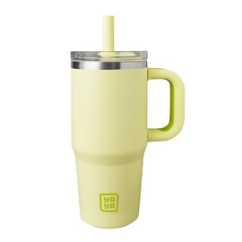 YAYA My First Travel Tumbler for Toddlers, Portable Stainless Steel Tumbler with Silicone Straw & Leak-Proof Lid, Insulated Bottle for 12+ Hrs of Cold Drinks Flask Containers:_Yellow_12oz