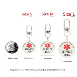 Emotional Support Dog tag, ESA ID Tag Easily Attach to Vest, Collar, Harness (Large)