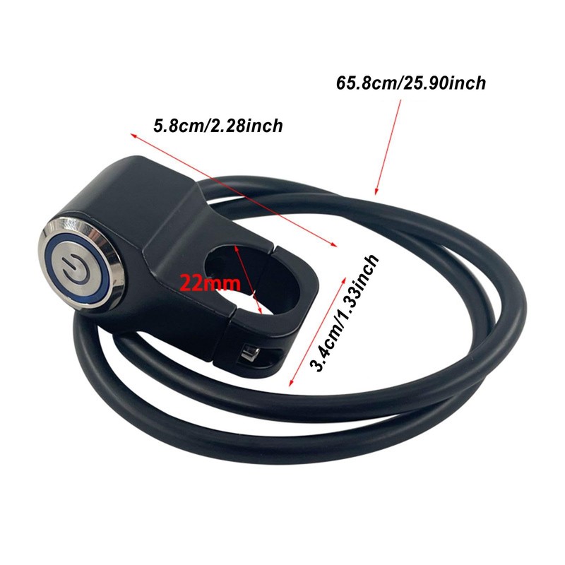 Handlebar Switches | Button Control Turn/Off | Waterproof Handlebar Mount,