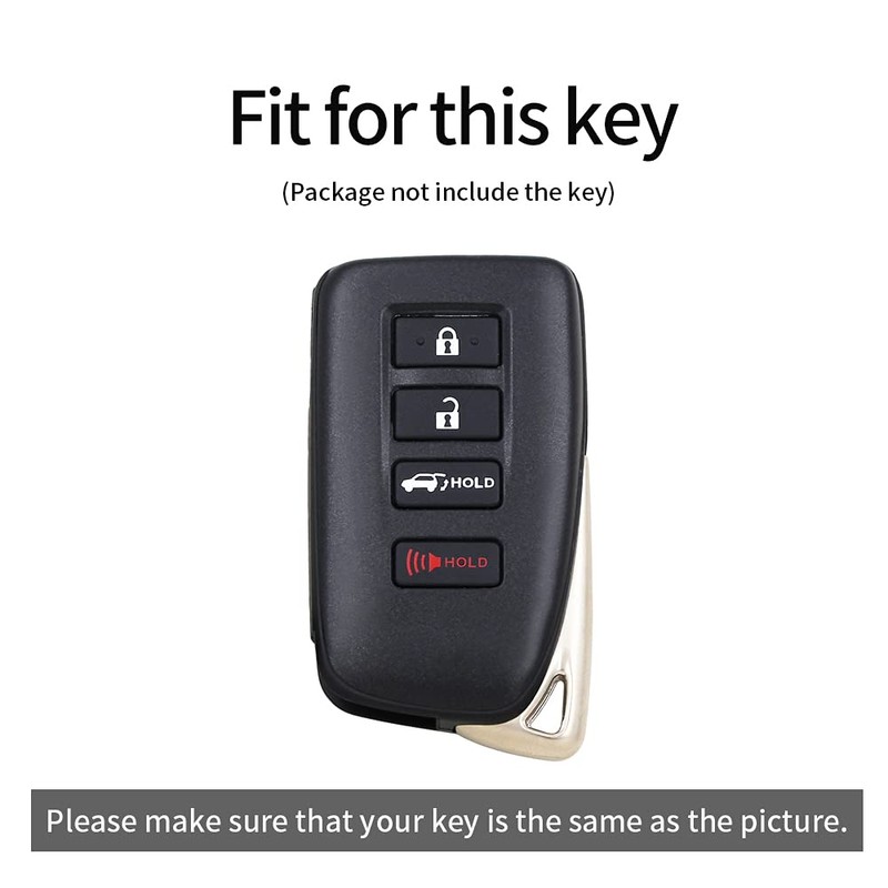 ontto Leather Key Fob Cover Keyring for Lexus IS200t IS250