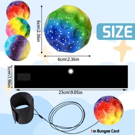 LUKIUP Ball with String Children, Pack of 4 Jump Ball, Multicoloured Jumping Ball with Cord, Banging Noise Making Jumping Ball for Children, Interactive Toy for Stress Relief for Children, Outdoor