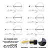 CUESOUL Rust T19 Carbon Integrated Dart Wave and Flight, Large