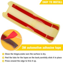 Voodonala - Cubierta de bisagra para capó, accesorios exteriores, decoración para Jeep Wrangler JL JLU Sports Sahara Freedom Rubicon Unlimited Gladiator JT 2 puertas y 4 puertas, 2 unidades amarillas (versión mejorada)