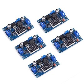Songhe LM2596S LM2596 with LED Display Voltmeter Buck Converter DC-DC 4.0-40V to 1.25-37V 2A Voltage Adjustable Board Step Down Module Power Supply Module (5pcs)