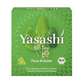 Yasashi Tea | Pure Herbs | 16 Pyramid Bags | Gluten Free | Lactose Free | Vegan
