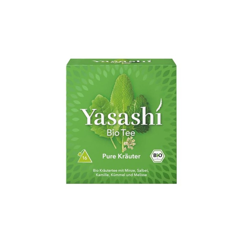 Yasashi Tea | Pure Herbs | 16 Pyramid Bags |