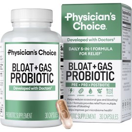 Bloat & Gas Probiotic 5-in-1 – Digestive Enzymes, Prebiotics & Postbiotics for Gut Health, Daily Digestion Support, Gas Relief, 30 Capsules