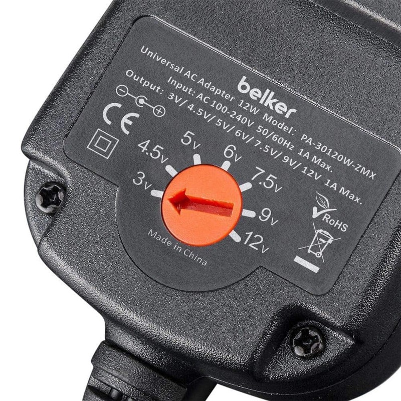 Belker 12W Universal 3V 4.5V 5V 6V 7.5V 9V 12V