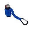 Paracord key chain lighter carabiner black and blue
