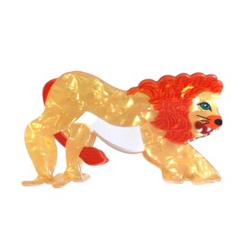 Generic Cartoon Lion Hair Clip,Acrylic Claw Clip for Women,Women Hair Accessories,Orange, 1 Count (Pack of 1)