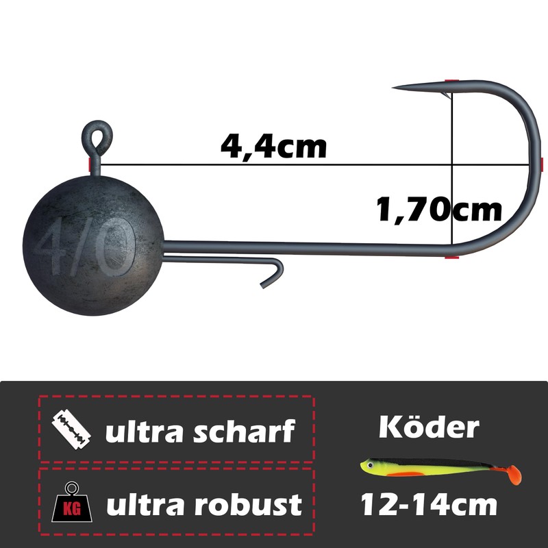 Paradox Fishing Set di 15 teste di jig da 18