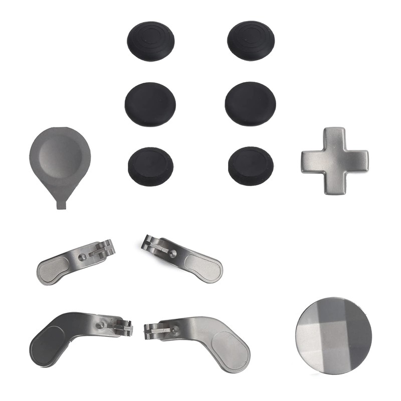 Controller Thumbsticks Set, 13-in-1 Replacement Thumbsticks, Trigger Paddles and D-Pads