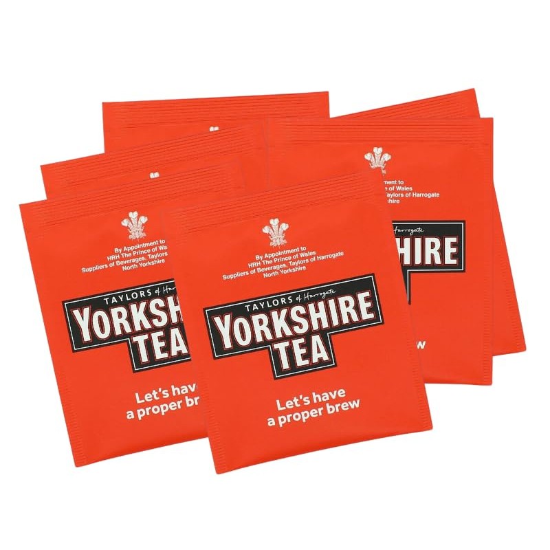 50 x Yorkshire Individually Wrapped & Tagged Tea Bags (50