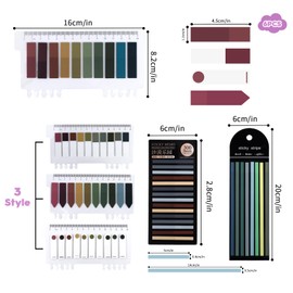 Agoer Sticky Tabs for Annotating Books,1260pcsTranslucent Self-Sticky Morandi Book Tabs for Binders,6 Styles Page Markers Writable&Repositionable Book Flags Strip for Journal Office School Stationery