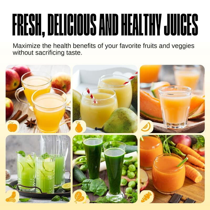 Ventray Ginnie Mini Cold Press Juicer, Small Slow Masticating Juicer